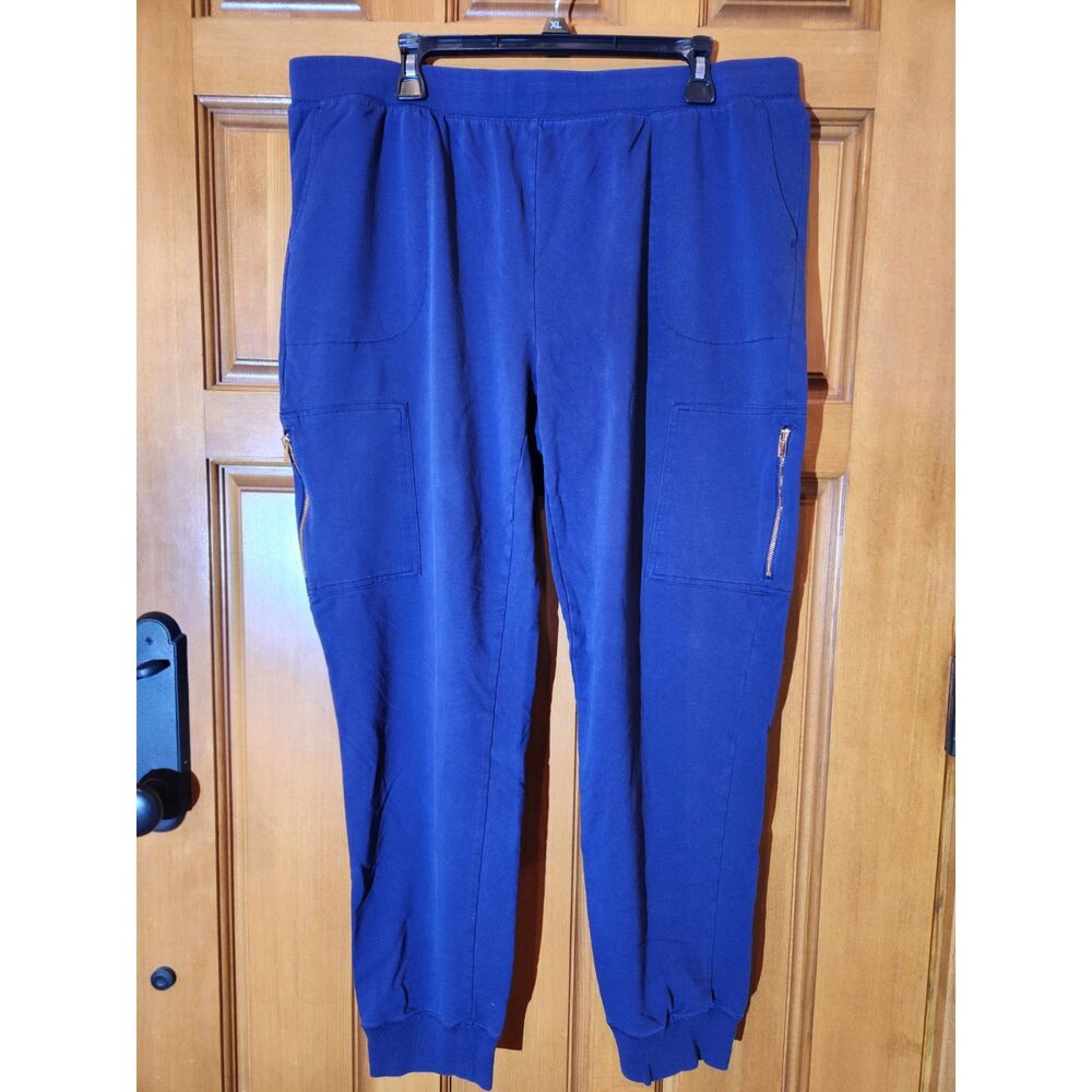 d&co Active Navy Joggers with Zippered Side Pocket Women's Size 1X